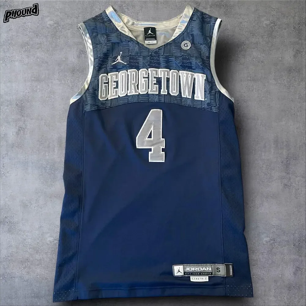 Georgetown Hoyas Jersey Mens Small NCAA Basketball Jordan Dri-Fit Stitched